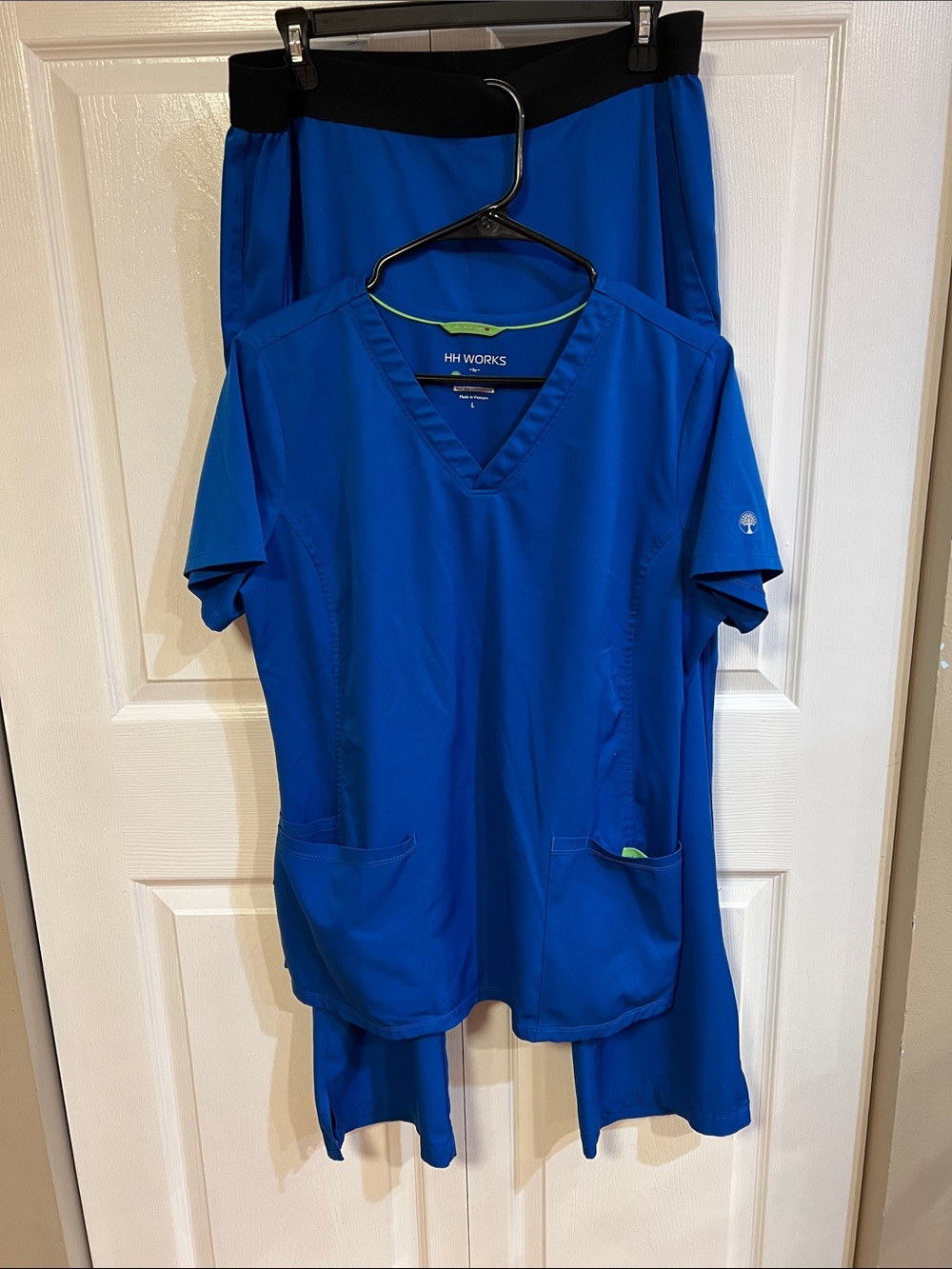Women's V-Neck Scrub Set in Royal Blue